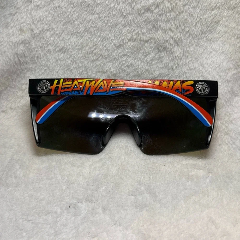 HTF 2014 Heatwave x Iguanas Colab Lazer Face Mirrored Sunglasses ANSI‎ Z80.3